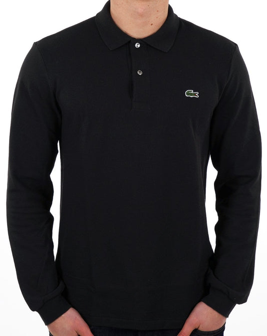 Lacoste Langarm-Poloshirt Schwarz
