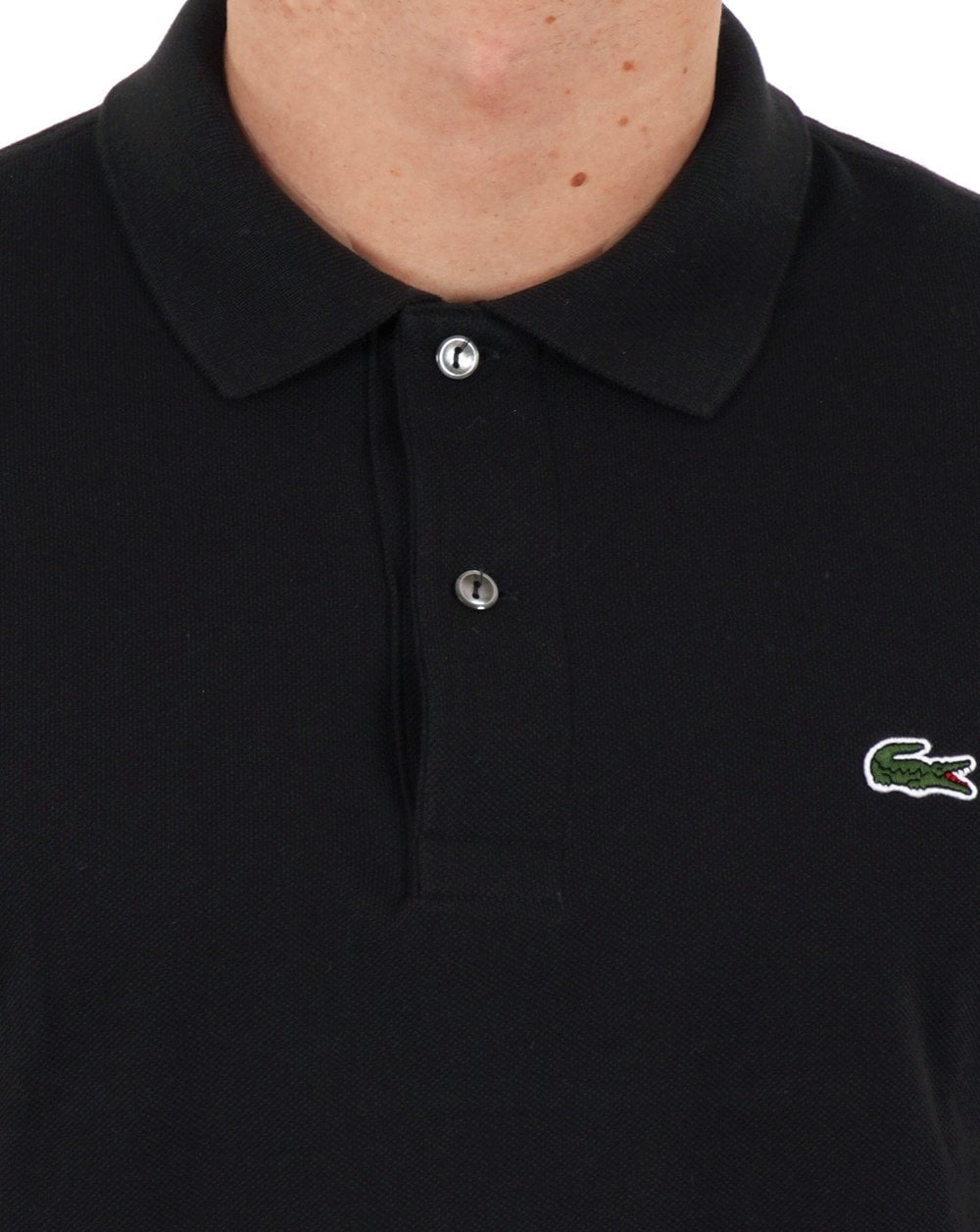 Lacoste Langarm-Poloshirt Schwarz