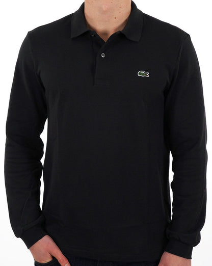 Lacoste Langarm-Poloshirt Schwarz