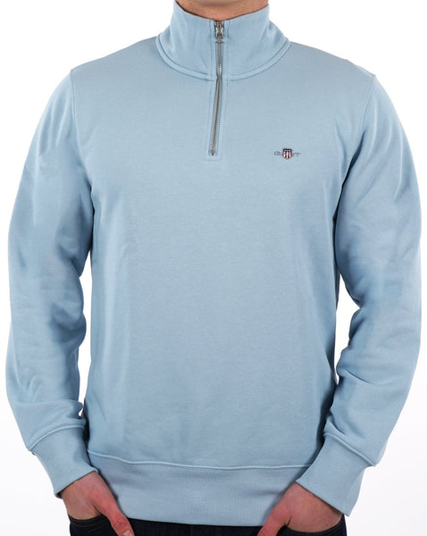 Gant Shield Half Zip Sweat Blue