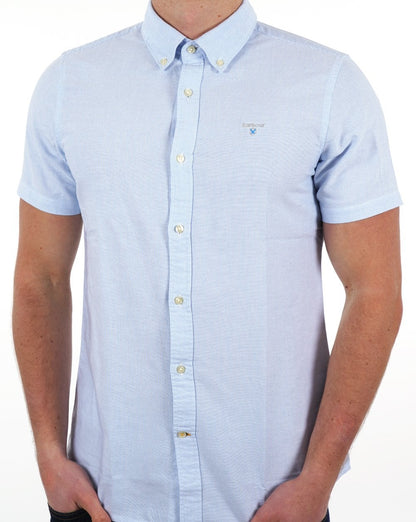Barbour Gestreiftes Oxtown Kurzhemd Himmelblau