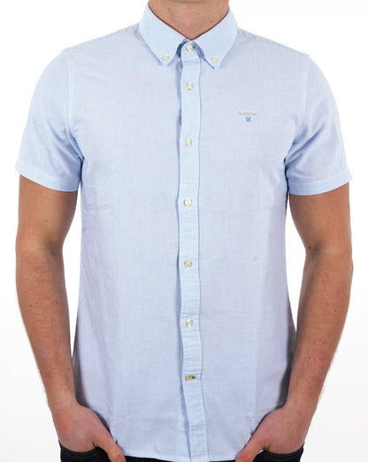 Barbour Gestreiftes Oxtown Kurzhemd Himmelblau