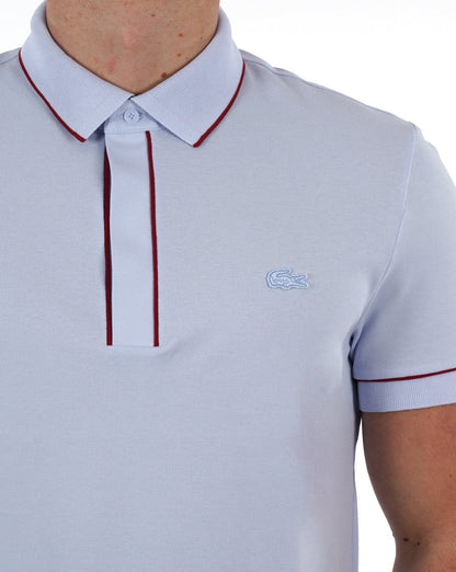 Lacoste Poloshirt mit Streifen in Hellblau