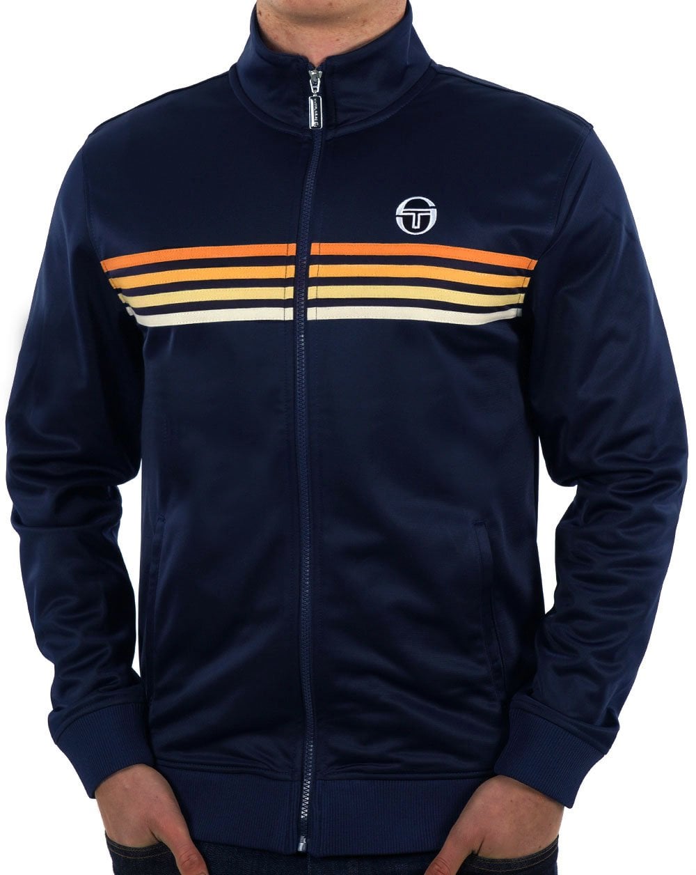 Sergio Tacchini Multi Stripe Track Top Navy