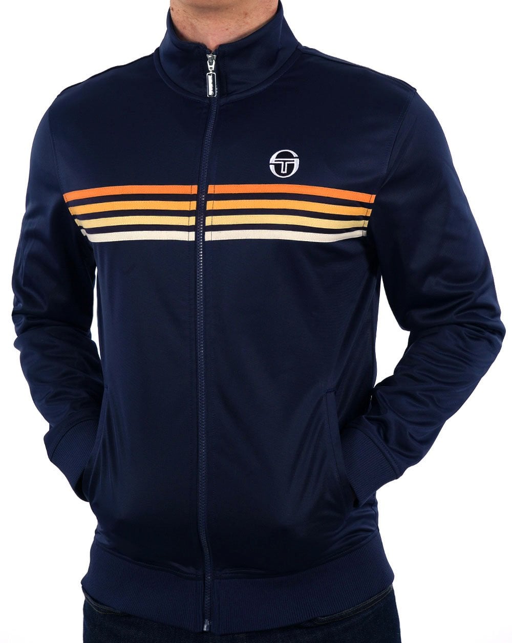 Sergio Tacchini Multi Stripe Track Top Navy
