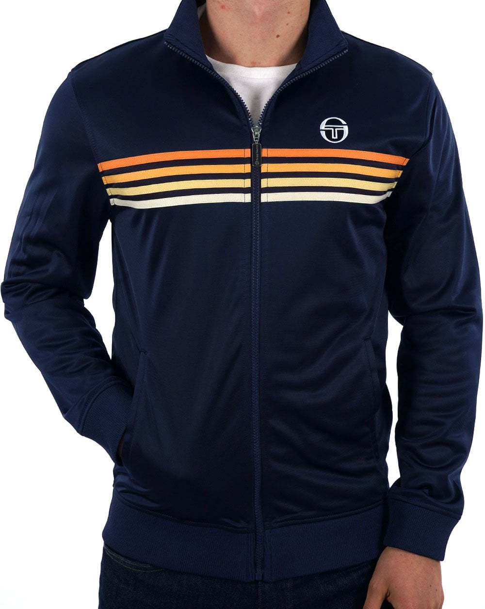 Sergio Tacchini Multi Stripe Track Top Navy