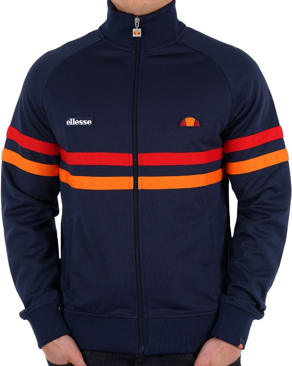 Ellesse Rimini Trainingsjacke Marineblau Rot Orange