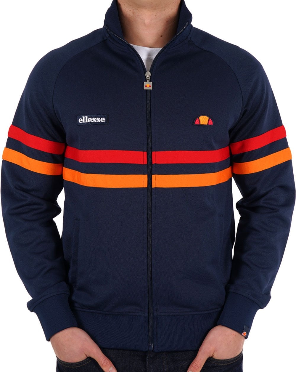 Ellesse Rimini Trainingsjacke Marineblau Rot Orange
