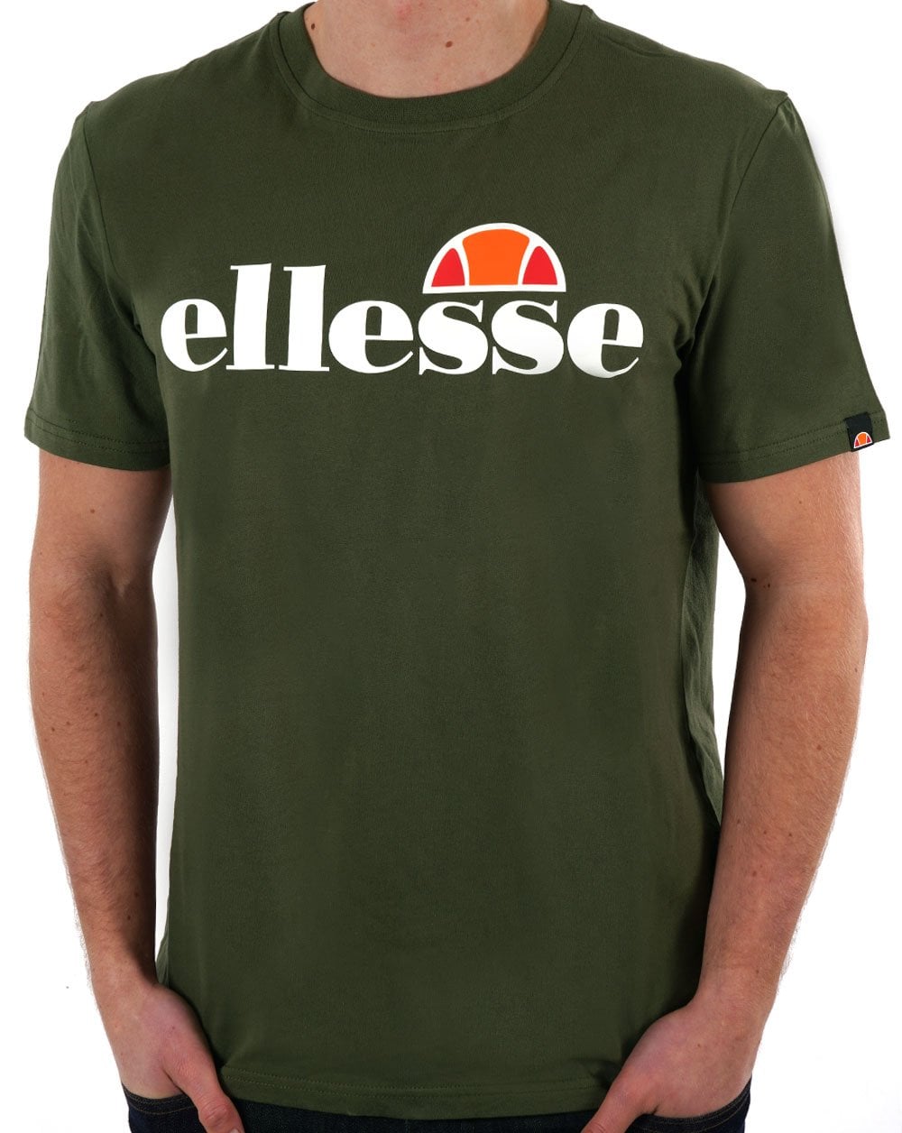 Ellesse – T-Shirt mit Logo in Khaki