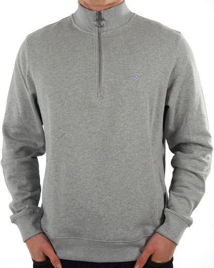 Barbour Rothley Pullover mit halbem Reißverschluss, Grau
