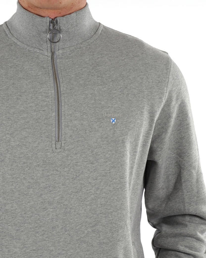 Barbour Rothley Pullover mit halbem Reißverschluss, Grau