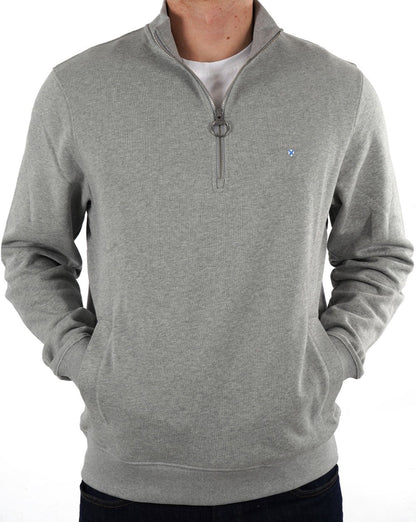 Barbour Rothley Pullover mit halbem Reißverschluss, Grau