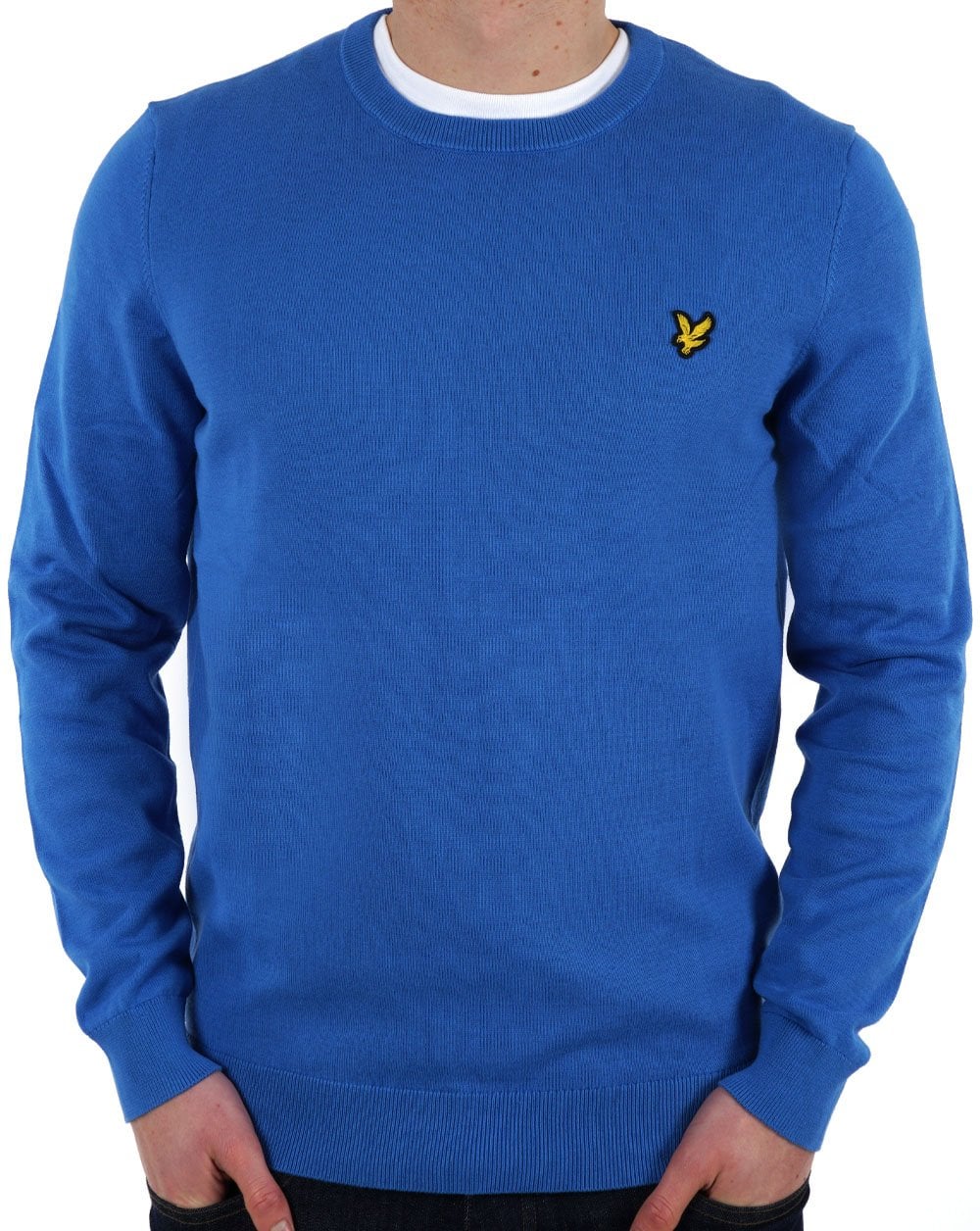 Lyle &amp; Scott – Baumwollpullover mit Rundhalsausschnitt, Frühlingsblau