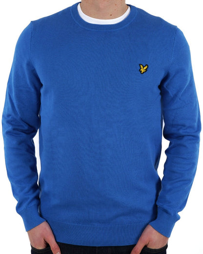 Lyle &amp; Scott – Baumwollpullover mit Rundhalsausschnitt, Frühlingsblau