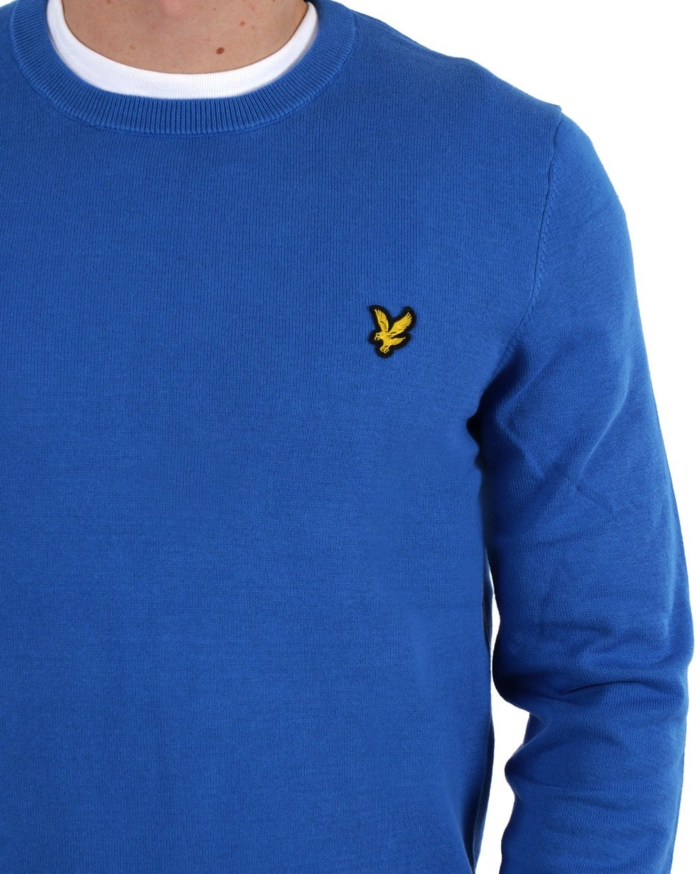 Lyle &amp; Scott – Baumwollpullover mit Rundhalsausschnitt, Frühlingsblau