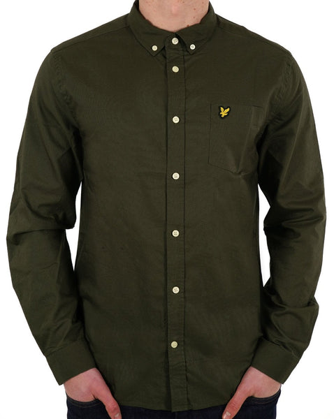 Lyle & Scott Lightweight Oxford Shirt Olive Green