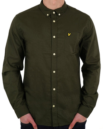 Lyle &amp; Scott Leichtes Oxford-Hemd Olivgrün