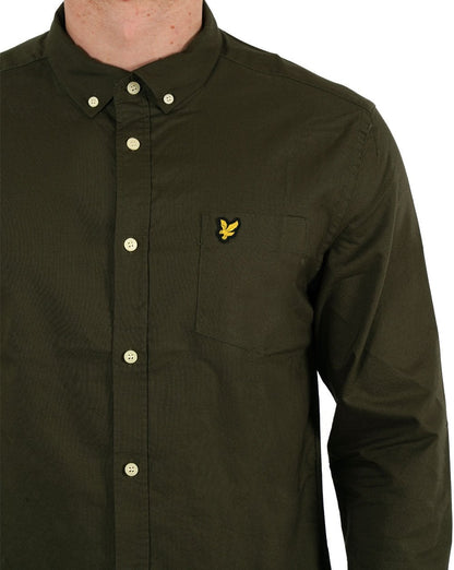 Lyle &amp; Scott Leichtes Oxford-Hemd Olivgrün