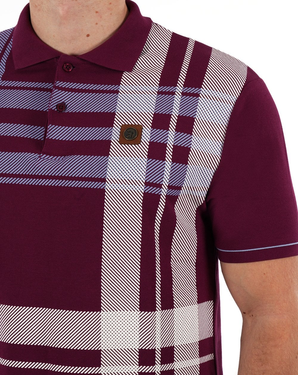 Trojan Check Panel Poloshirt Port