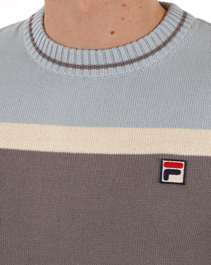 Fila Vintage Siro Rundhals-Strickpullover Grau