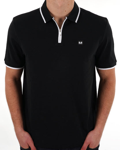 Weekend Offender Shore Polo Schwarz/Weiß