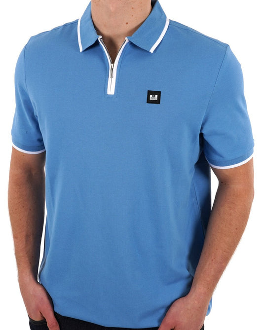 Weekend Offender Poloshirt mit Reißverschluss Coastal