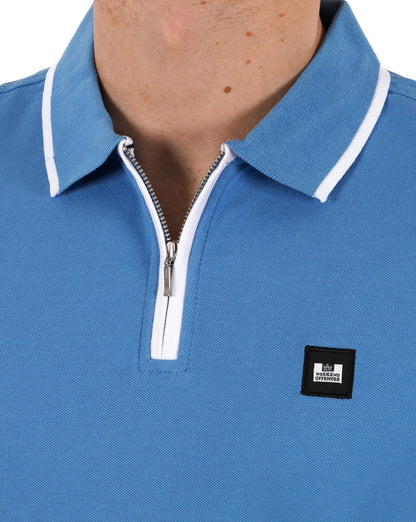 Weekend Offender Poloshirt mit Reißverschluss Coastal