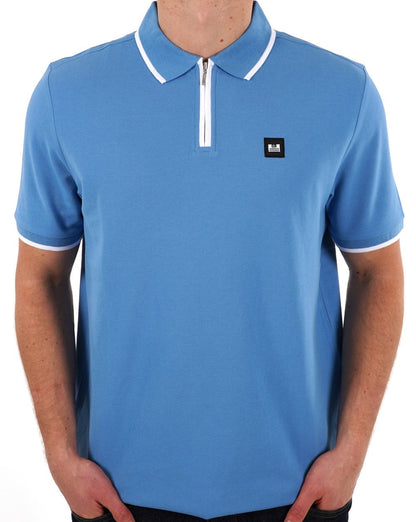 Weekend Offender Poloshirt mit Reißverschluss Coastal