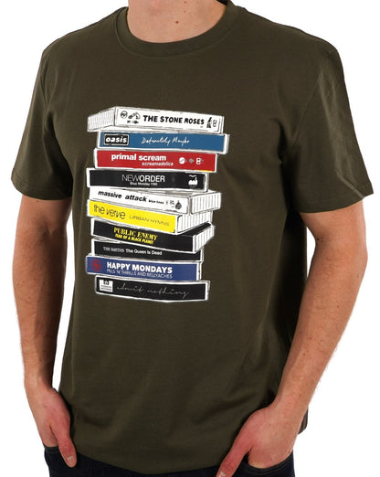 Weekend Offender Cassettes T-Shirt Khaki Grün