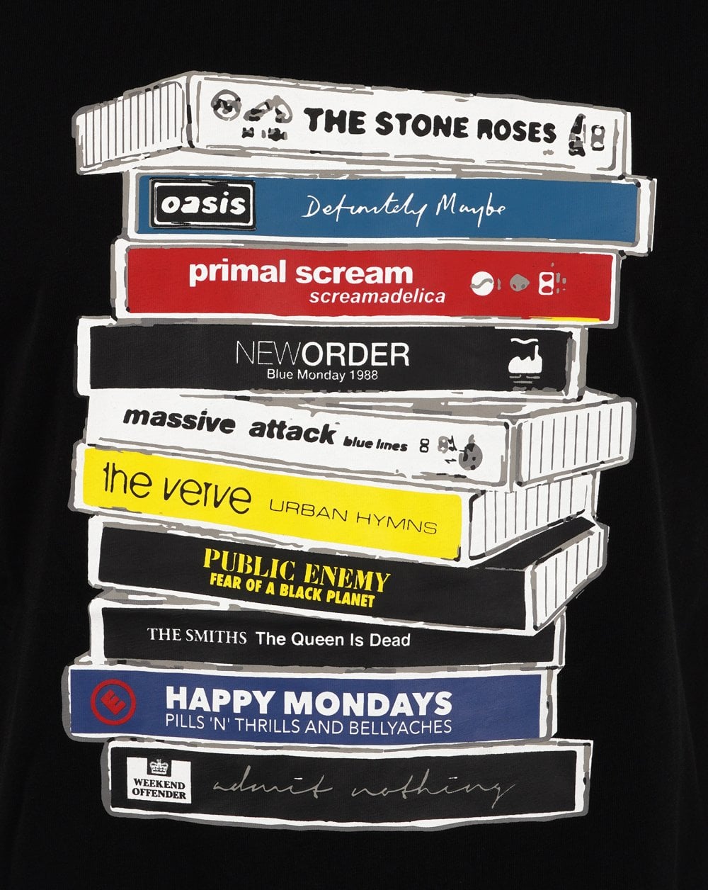 Weekend Offender Kassetten T-Shirt Schwarz