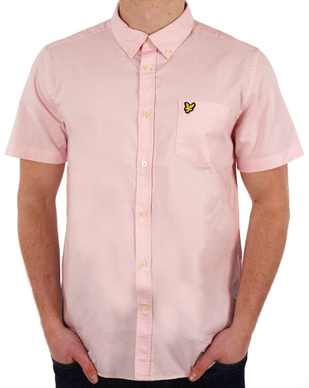 Lyle &amp; Scott Kurzarm-Oxford-Hemd Hellrosa
