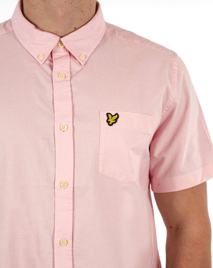 Lyle &amp; Scott Kurzarm-Oxford-Hemd Hellrosa