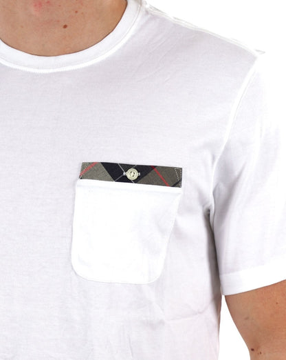 Barbour Durness Pocket T-Shirt Weiß