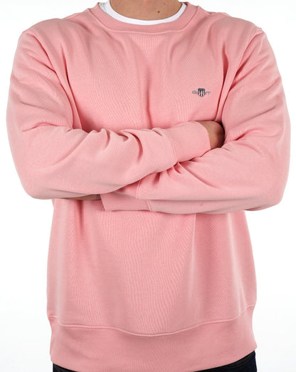 Gant Shield Crew Sweatshirt, Zartrosa
