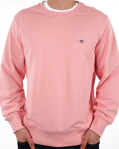 Gant Shield Crew Sweatshirt, Zartrosa