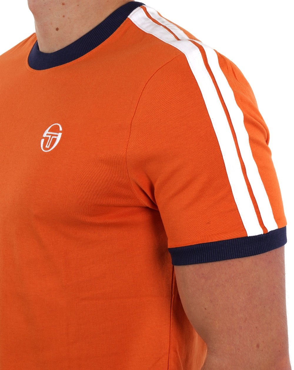 Sergio Tacchini Retro T-Shirt Orange/Marine