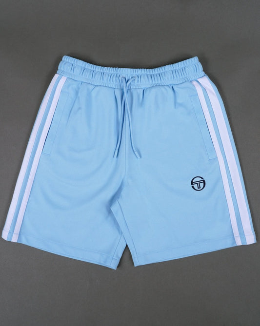 Sergio Tacchini Gestreifte Freizeitshorts Himmelblau/Weiß