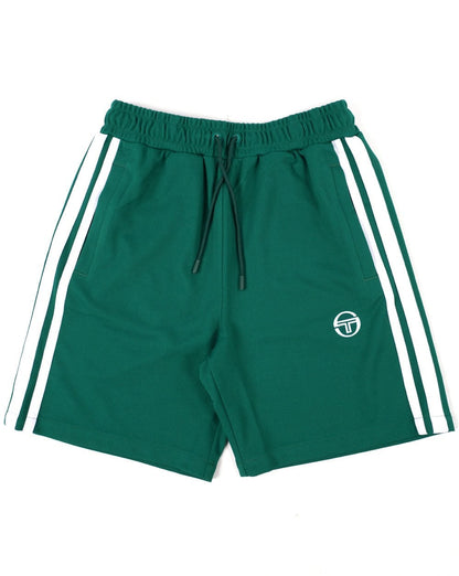 Sergio Tacchini Gestreifte Freizeitshorts Grün / Weiß