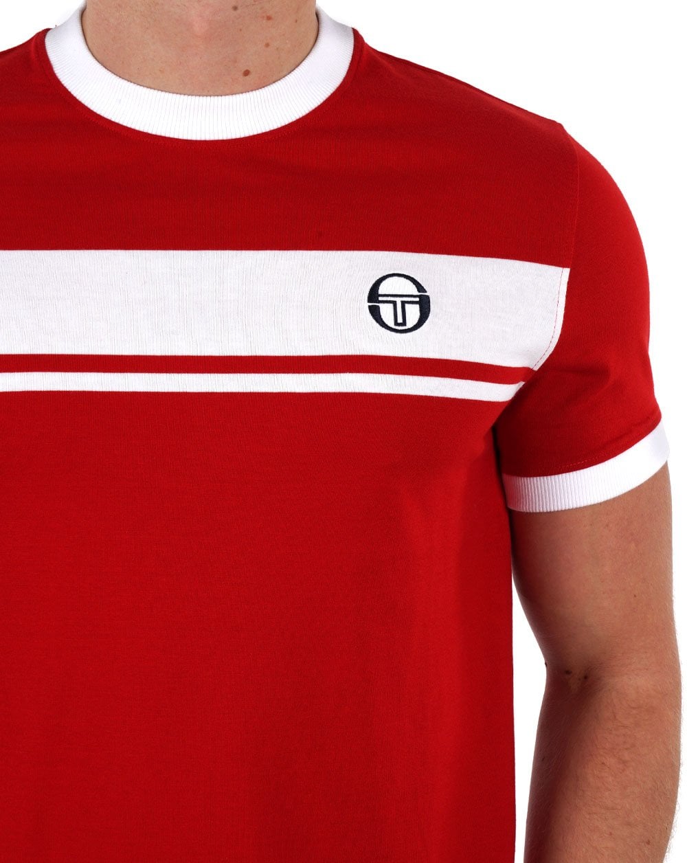 Sergio Tacchini Masters T-Shirt Rot / Weiß