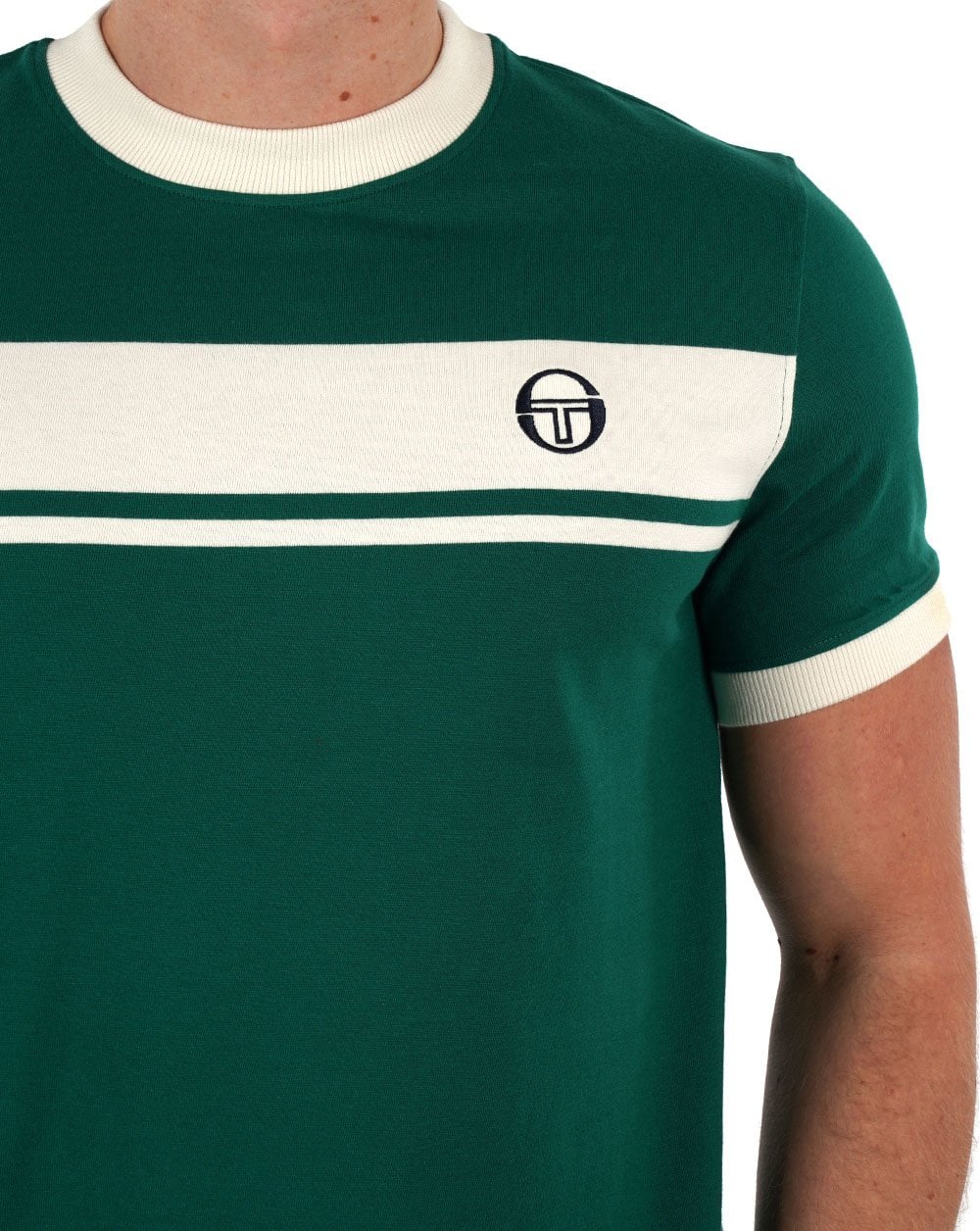 Sergio Tacchini Masters T-Shirt Grün / Cremeweiß