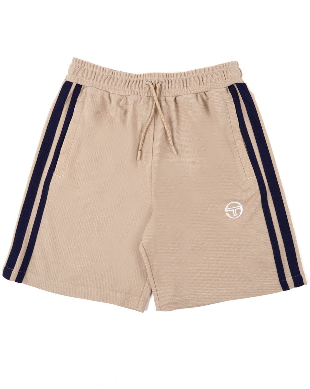 Sergio Tacchini Gestreifte Freizeitshorts Stein/Marineblau