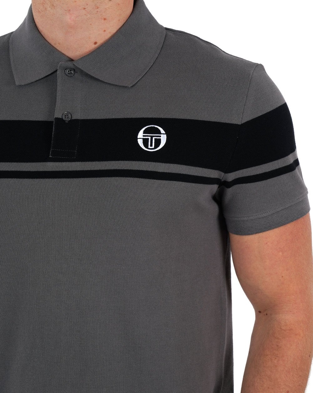 Sergio Tacchini Young Line Poloshirt Anthrazit / Schwarz