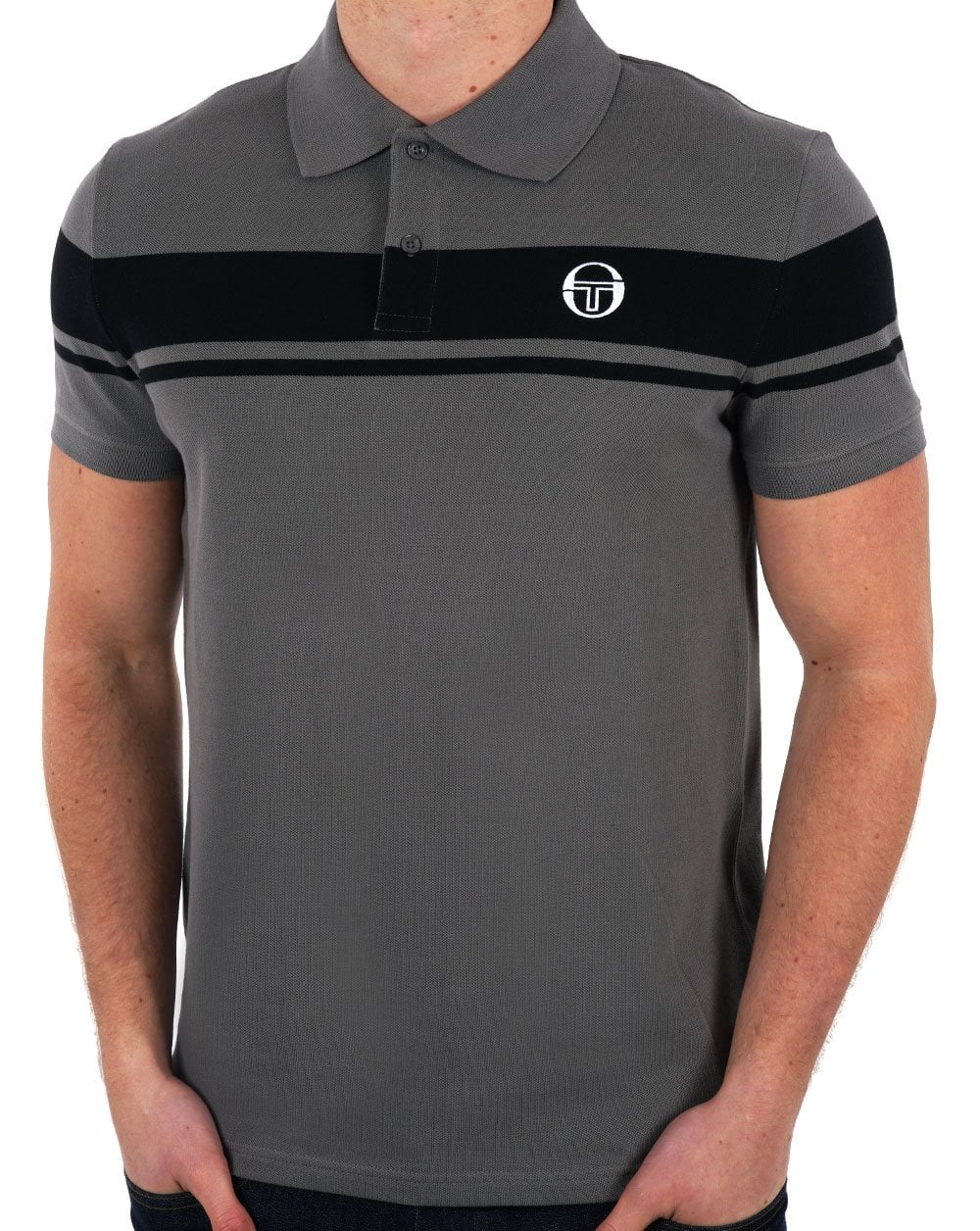 Sergio Tacchini Young Line Poloshirt Anthrazit / Schwarz