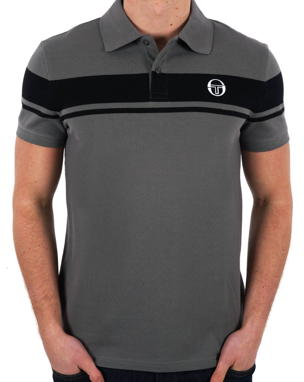 Sergio Tacchini Young Line Poloshirt Anthrazit / Schwarz