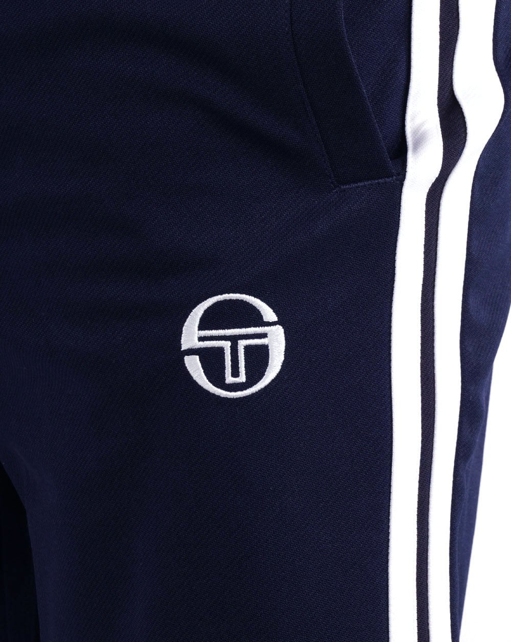 Sergio Tacchini Gestreifte Freizeitshorts Marineblau/Weiß