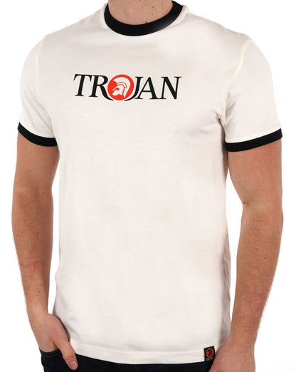 T-Shirt Trojan Helmet Logo Ecru