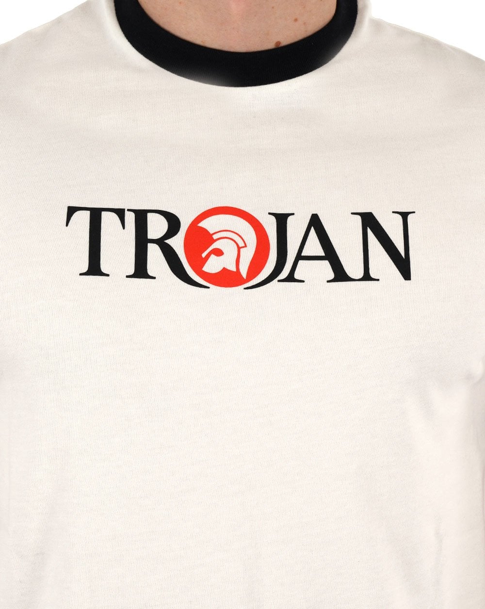 T-Shirt Trojan Helmet Logo Ecru