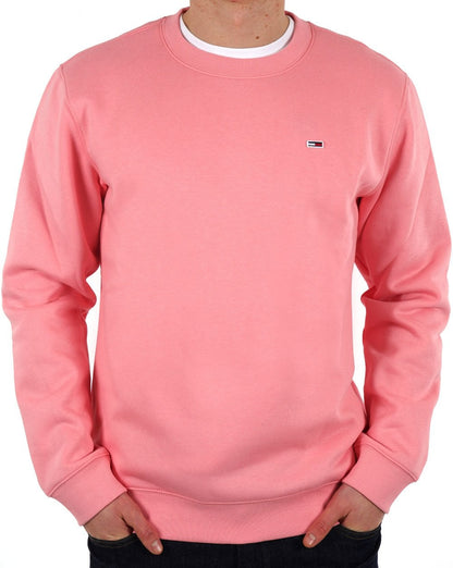 Tommy Jeans – Fleece-Sweatshirt mit Flaggenaufnäher, Tickled Pink
