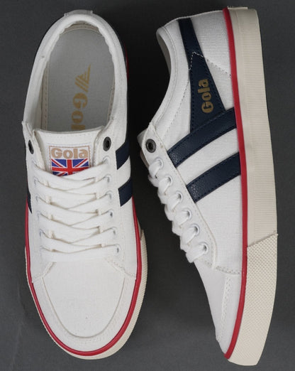 Gola Classics Vegan Comet Trainer Off White/Marineblau/Rot
