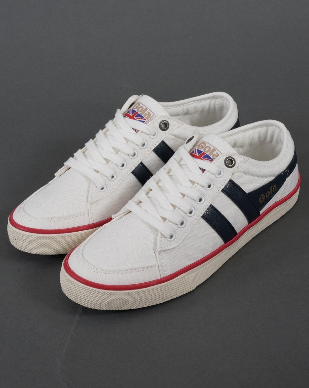 Gola Classics Vegan Comet Trainer Off White/Marineblau/Rot